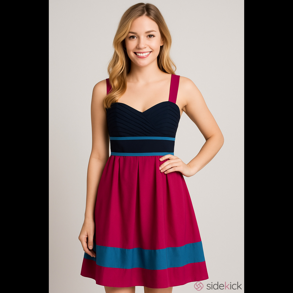 Kimchi Blue Urban Outfitters Colorblock Ruched Dress